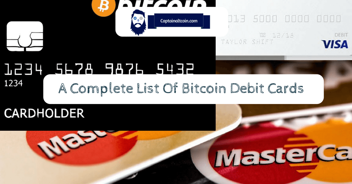 a full list of bitcoin debit cards