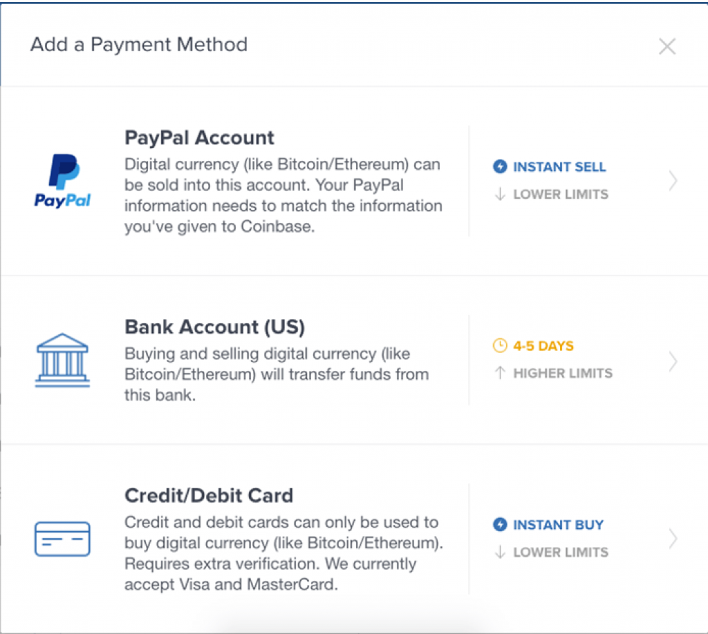 can you use a credit card on coinbase