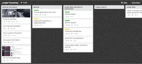 ledger nano public roadmap