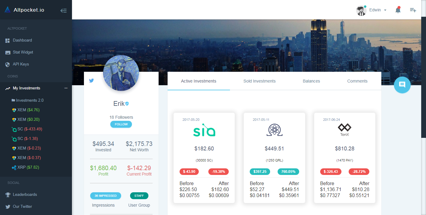 altpocket-cryptocurrency-portfolio-trackers