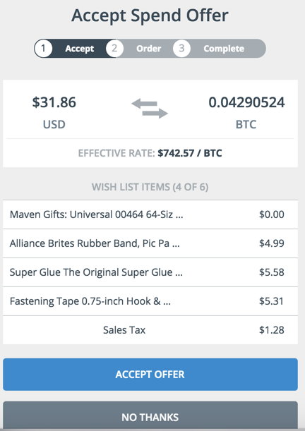 sell btc for amazon gift card