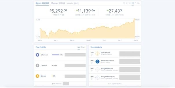 Coinbase UI