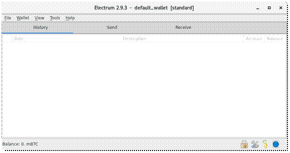 Electrum main screen