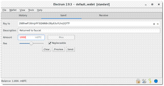 Electrum payment