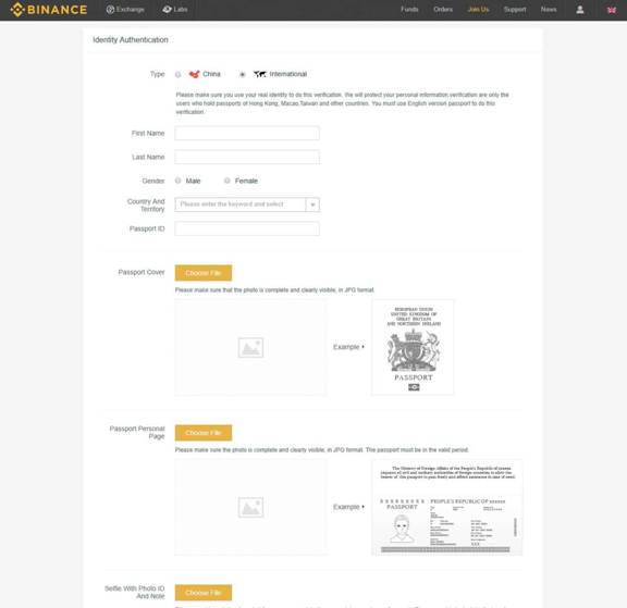 Setup Binance account