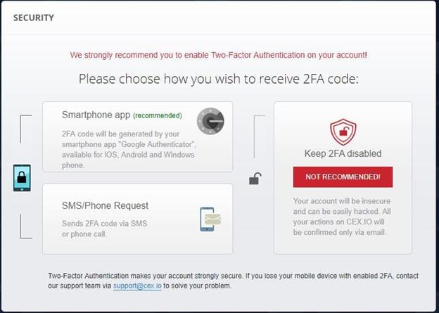 Cex.io security