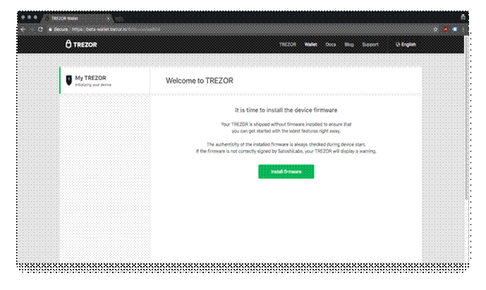 install Trezor firmware