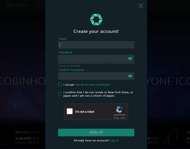 Cobinhood Account 