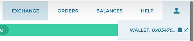 IDEX wallet address