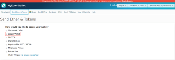 MyEtherWallet website