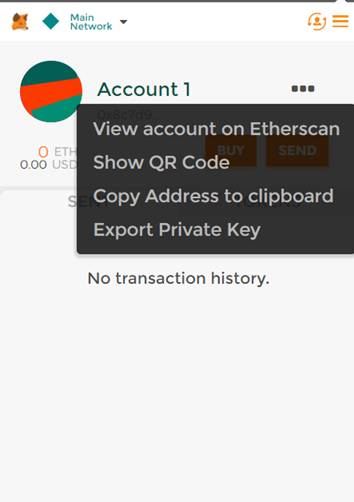 EtherScan account
