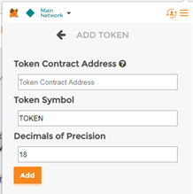 metamask eos token symbol