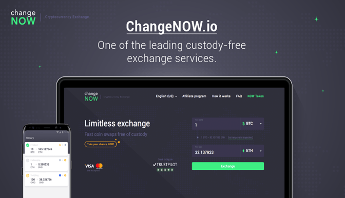change now exchange cryptocurrency