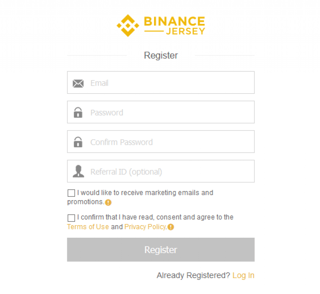 binance sign up