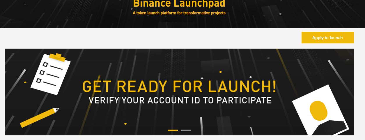 binance launchpad coins list