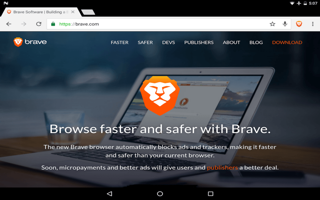 brave browser google search