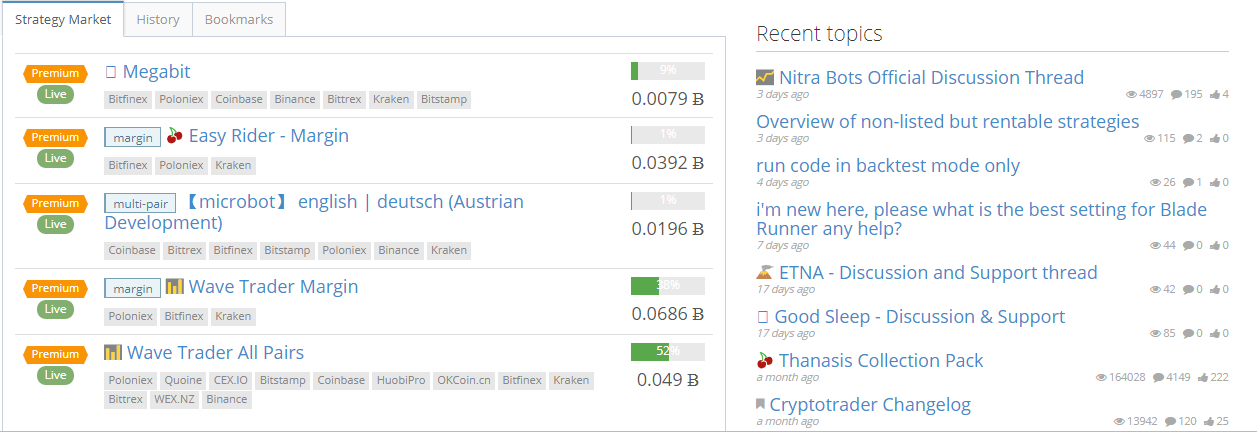 cryptotrader dashboard