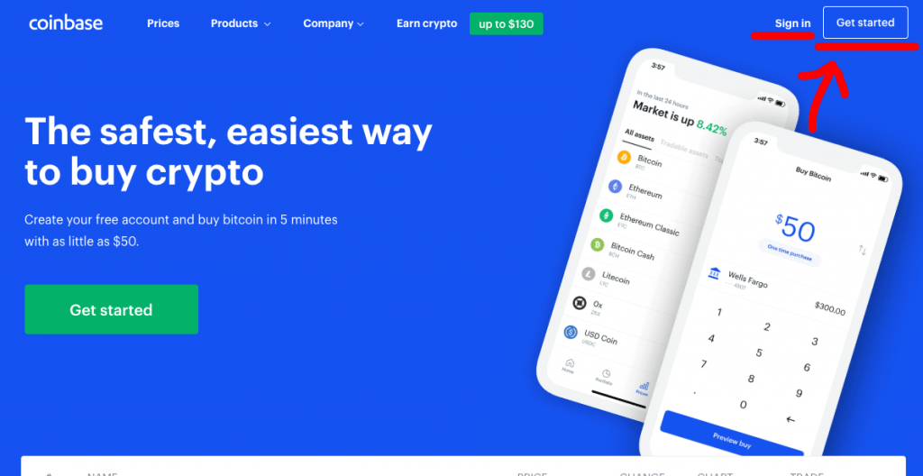 Coinbase-website