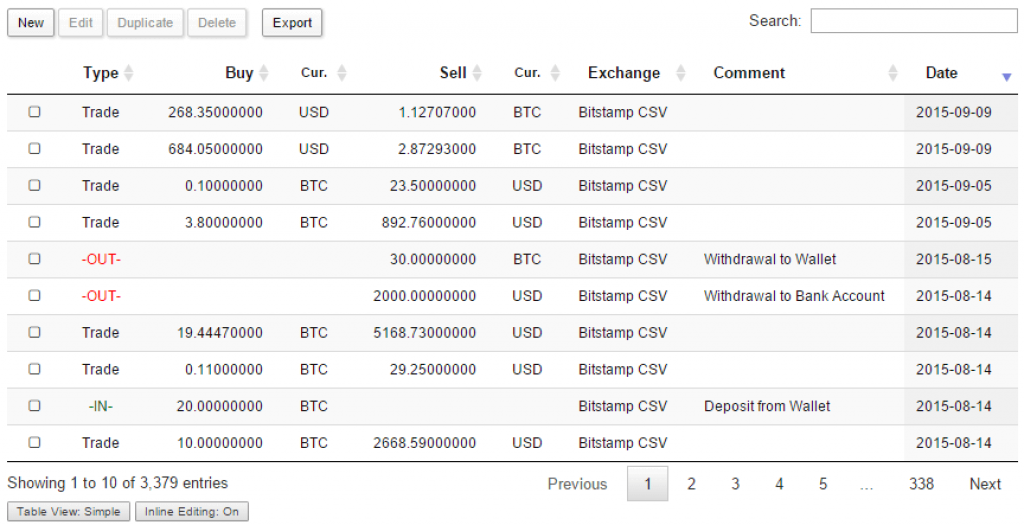 coin tracking