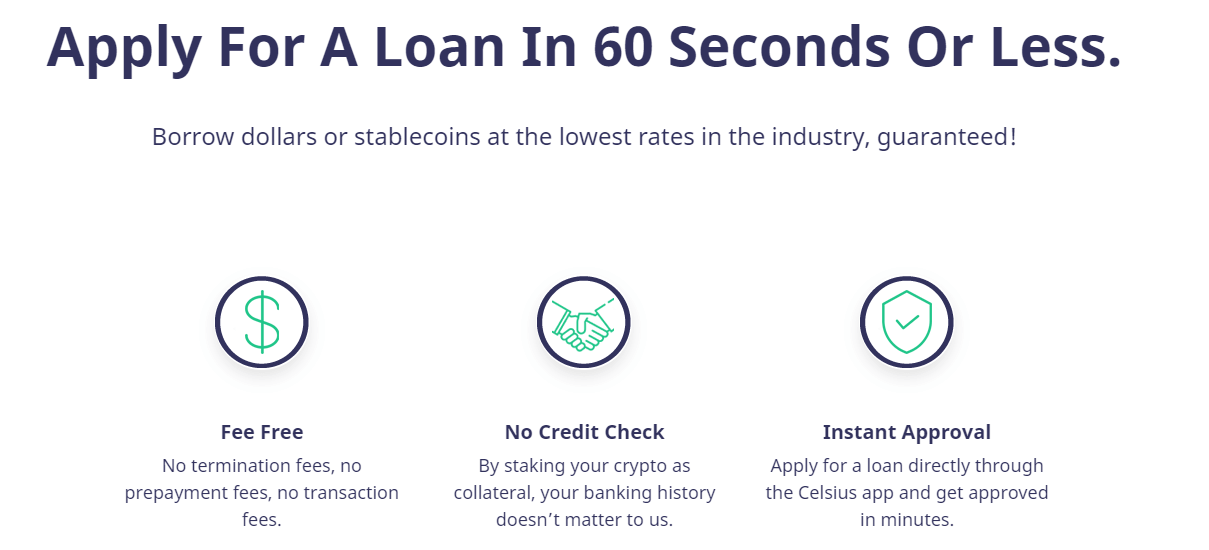 celsius loan conditions