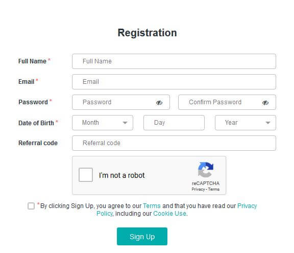 Beaxy Account Registration