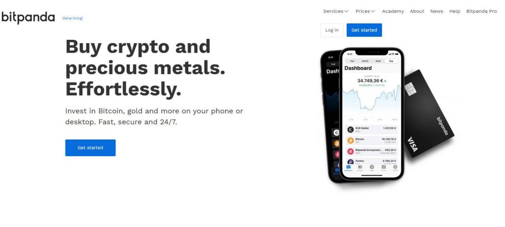 Bitpanda Website Homepage
