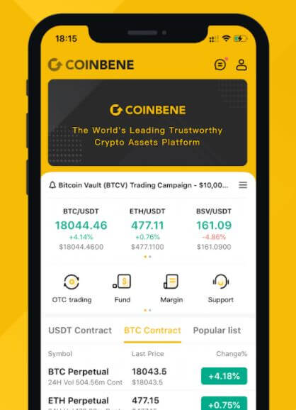 CoinBene Mobile App