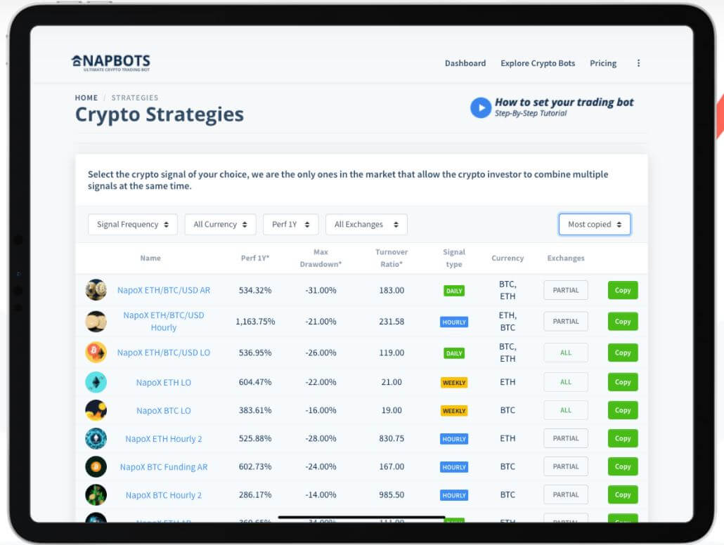 Napbots Automated Crypto Trading