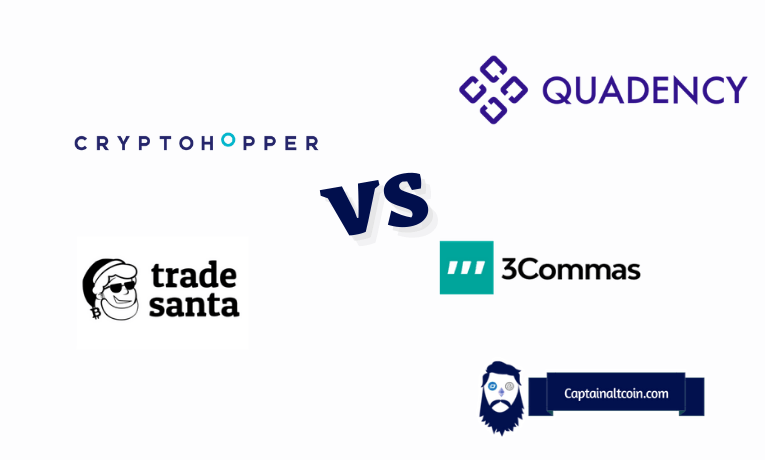 TradeSanta vs Cryptohopper vs 3Commas vs Quadency