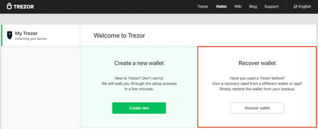 trezor recovery2