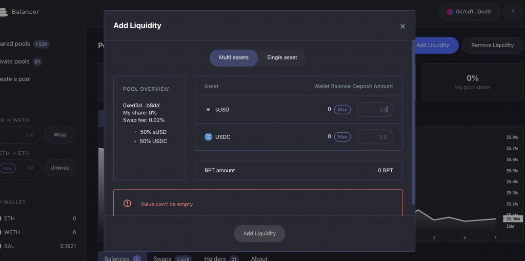 Add liquidity multi asset