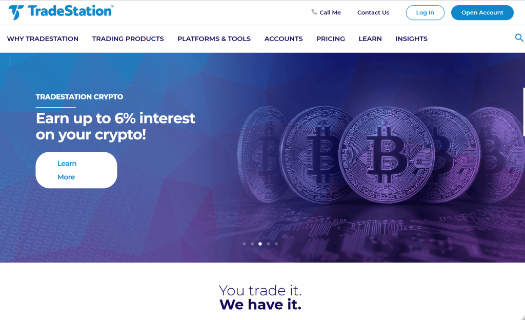 TradeStation homepage