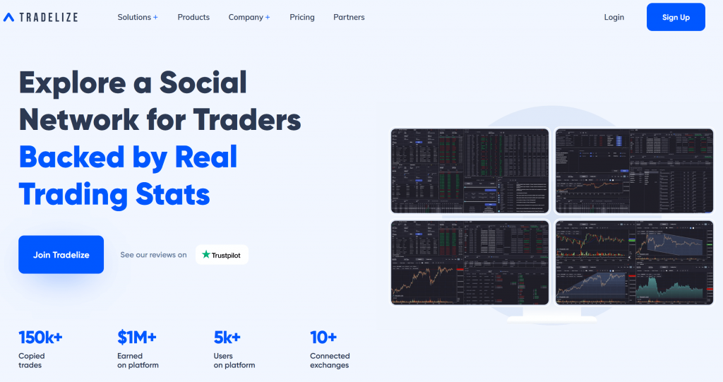 Tradelize homepage website