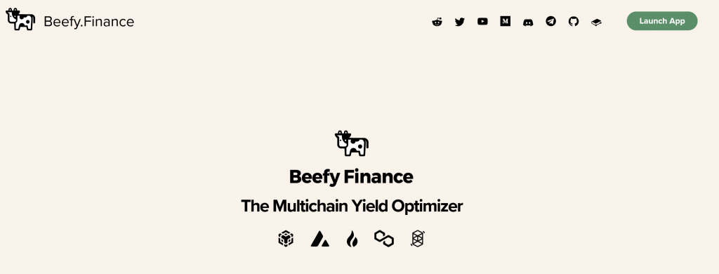 Beefy finance homepage