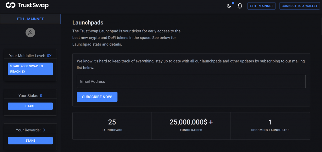TrustSwap launchpad
