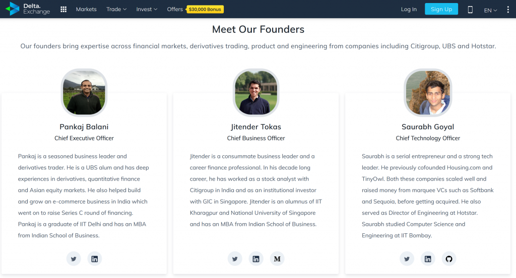 Delta exchange founders