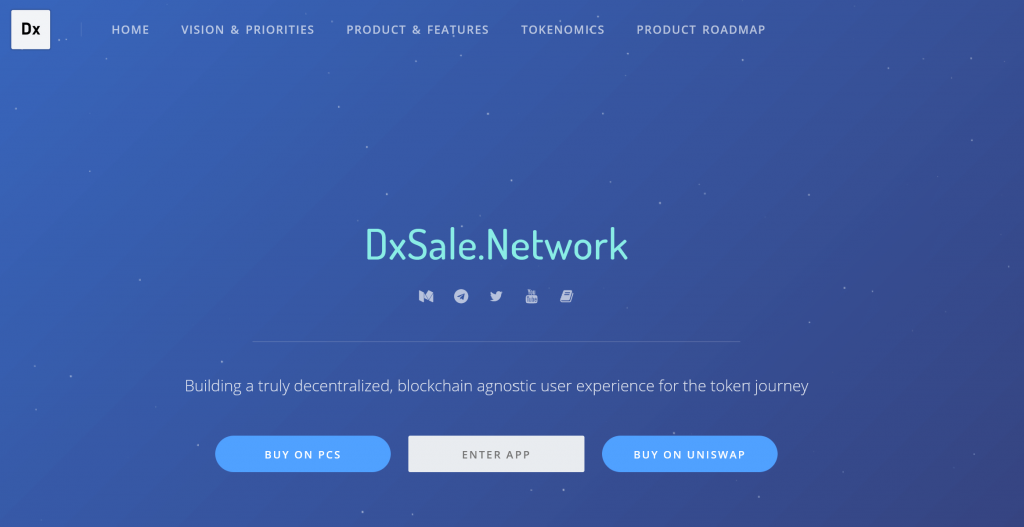 DxSale Network homepage