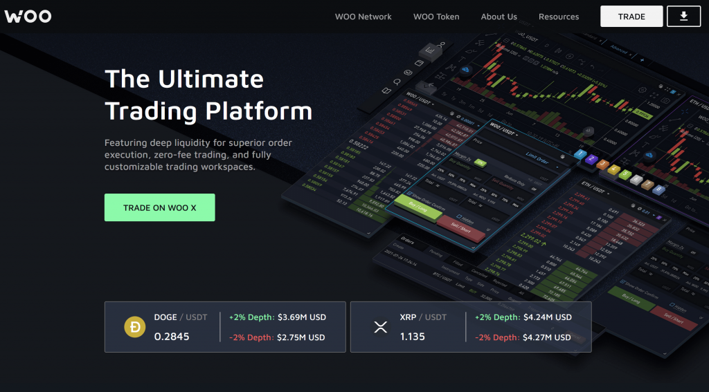 Wootrade homepage