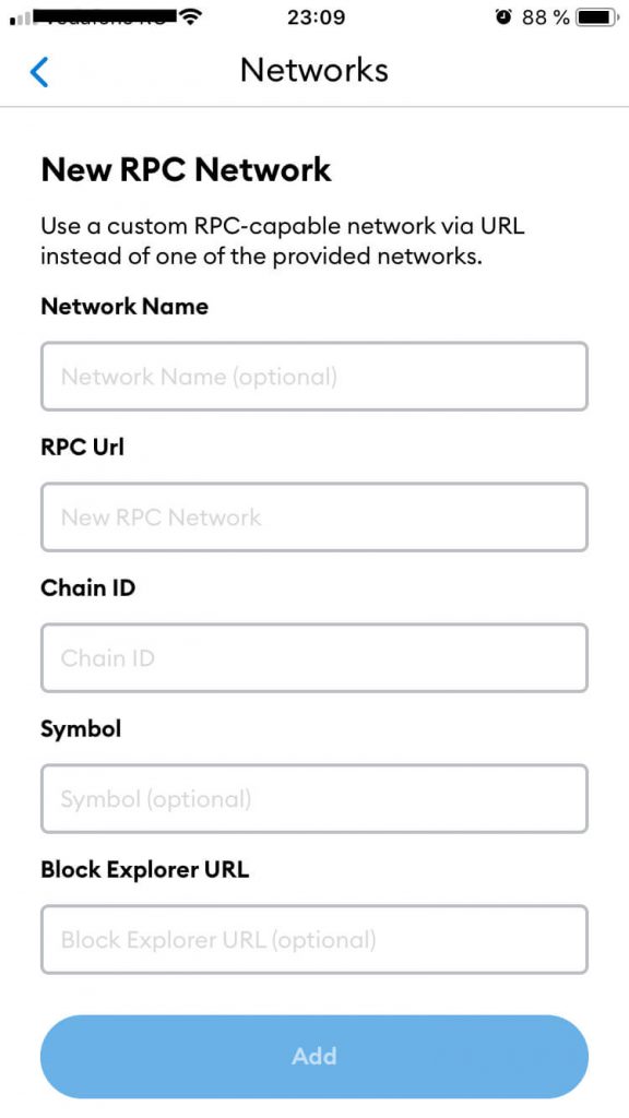 MetaMask mobile app networks