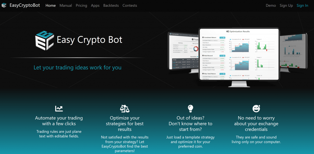 easycryptobot homepage