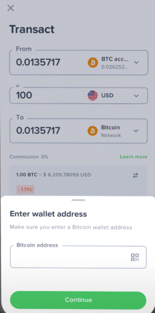 how to send crypto to a wallet from uphold