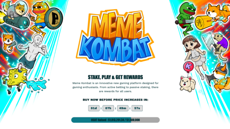 Meme Kombat Crosses the $1M Milestone – One Day Left to Join the Presale Stage Before Price Increase