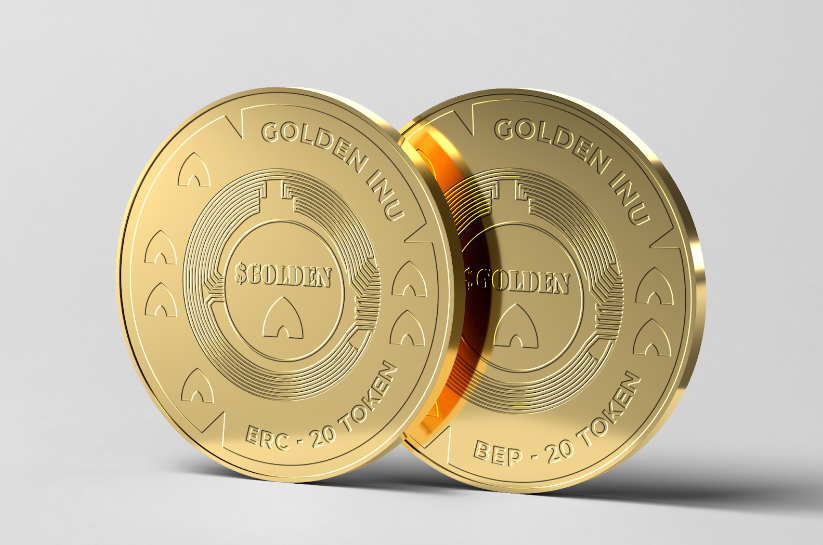 Golden Inu (GOLDEN) token; the ERC-20 version could be listed on new crypto exchange this week