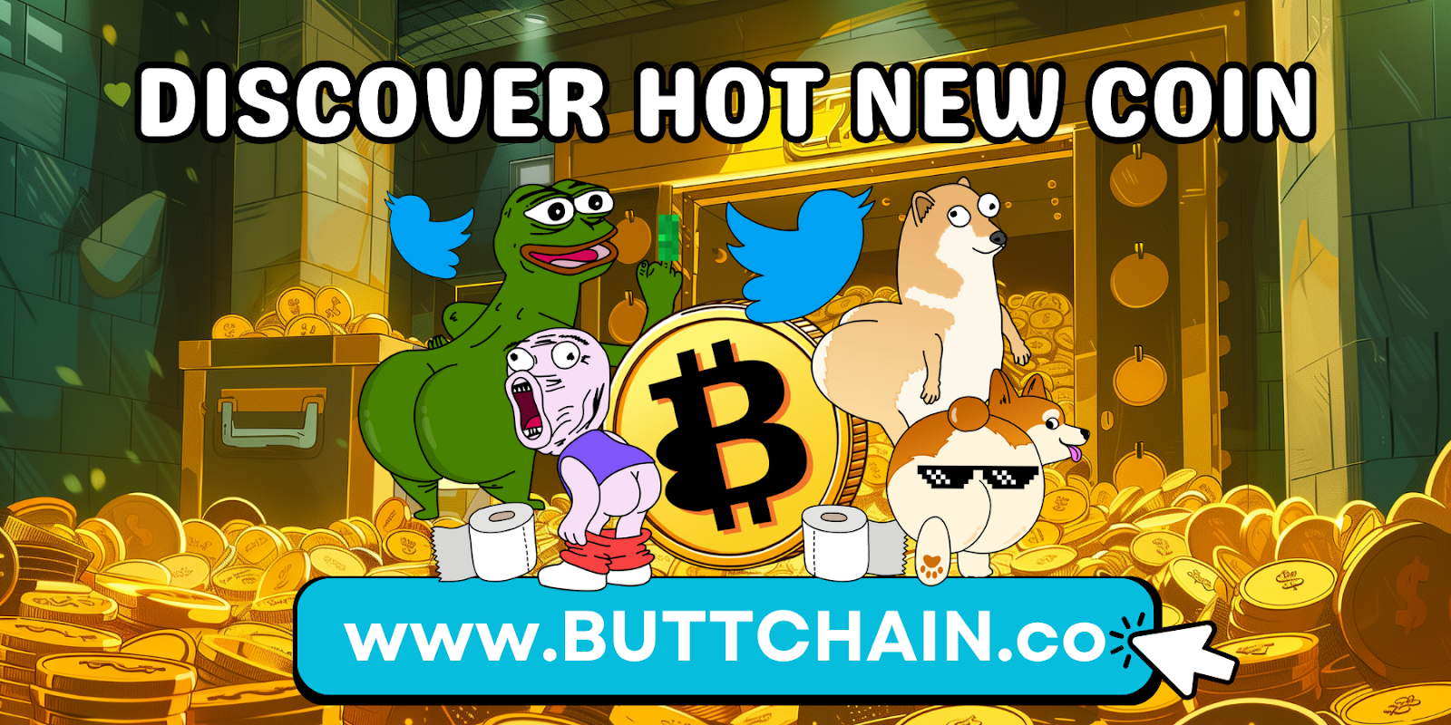 Visit ButtChain's official website and discover its fun and unique features
