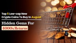 Top 5 Low-Cap New Crypto Coins to Buy in August 2024- Hidden Gems for 4000x Returns