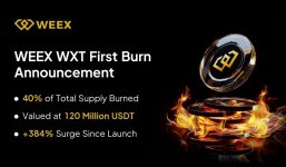 WEEX Completes First-Ever Burn $120 Million Worth of WXT, Reducing Supply by 40%