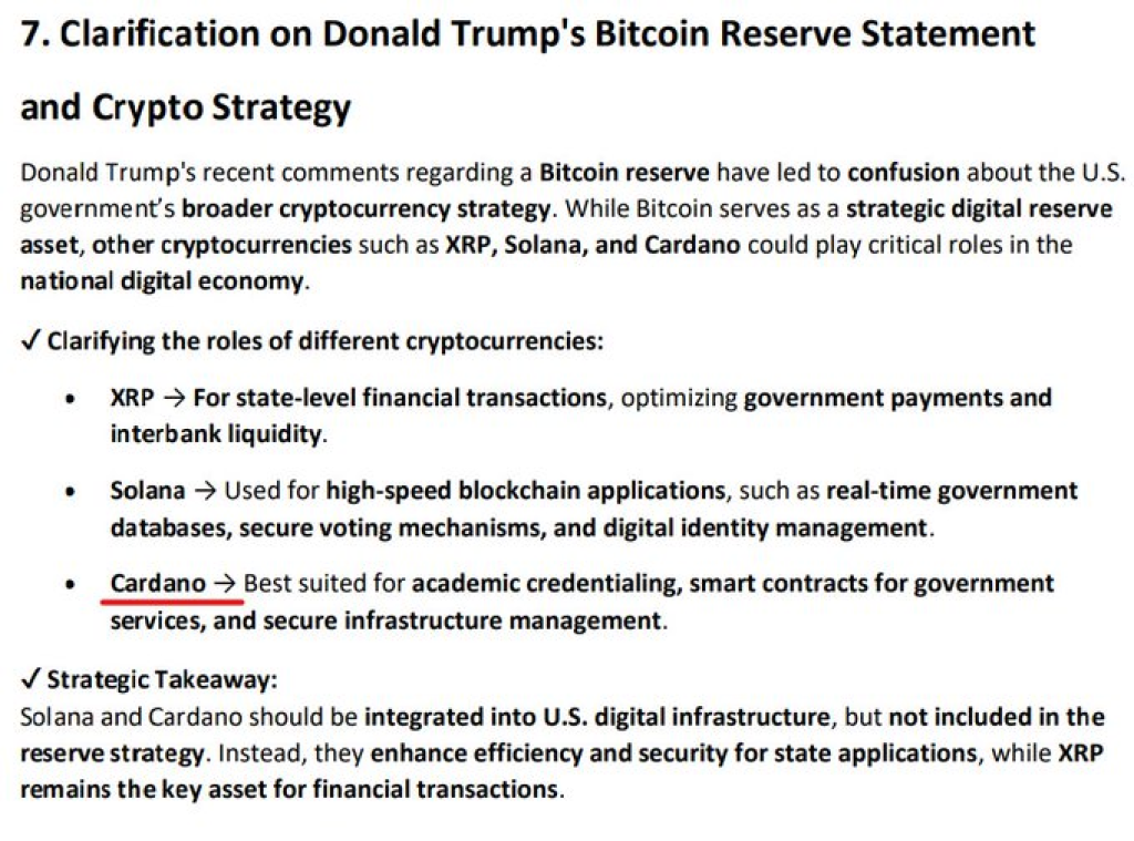 SEC Addresses Cardano’s Role in U.S. Strategic Reserve: ADA Price Nears Breakout