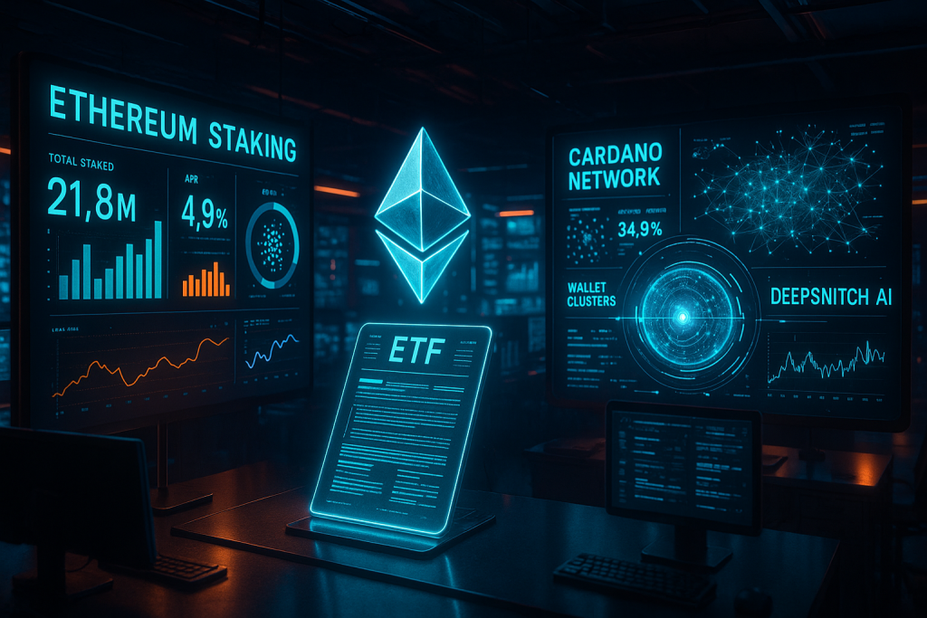 Cardano Price Prediction: BlackRock’s Staked Ether ETF Filing Boosts Ethereum Momentum as DeepSnitch AI Jumps 77%