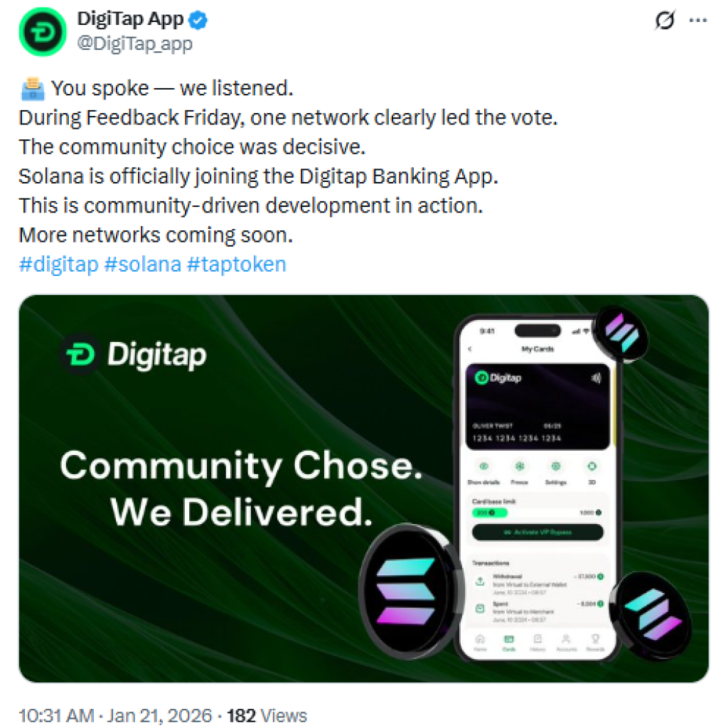 Les Intégrations Solana de Digitap ($TAP) le Rendent Plus Rapide que XRP à 1,89 $ : Meilleure Crypto à Acheter en 2026