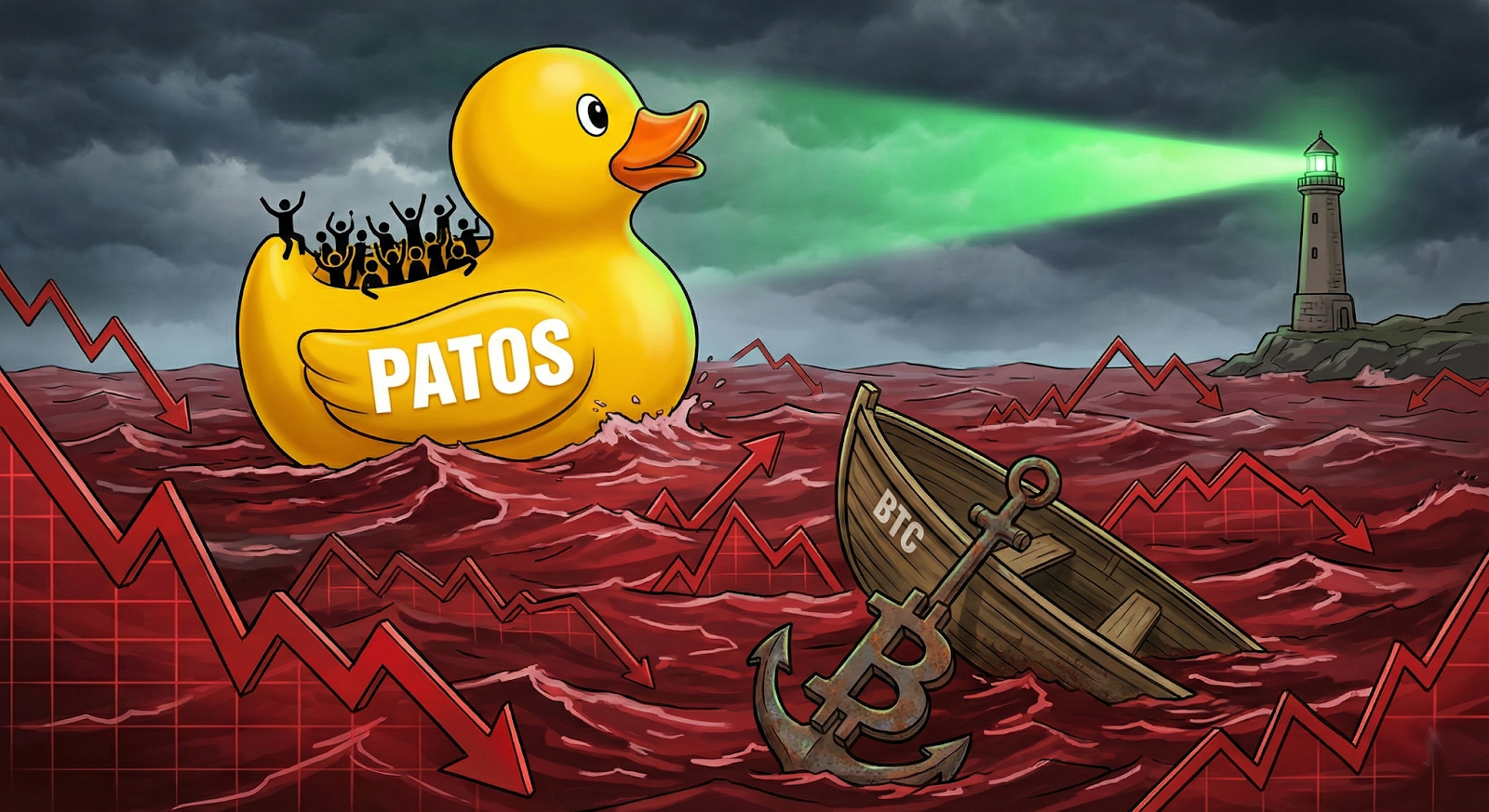 Bitcoin bleeding, Investors Flee to Safety of Patos Meme Coin Presale